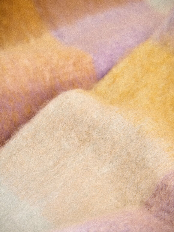 Pastel Colour Block Soft Scarf, Yellow, large