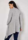 Chevron Waterfall Cardigan, Grey, large