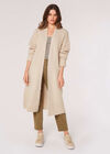 Fisherman Knit Longline  Cardigan, Stone, large