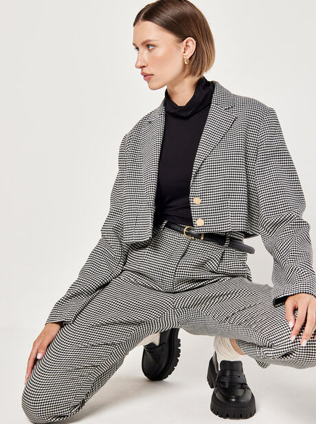 Dogtooth Paperbag Trousers