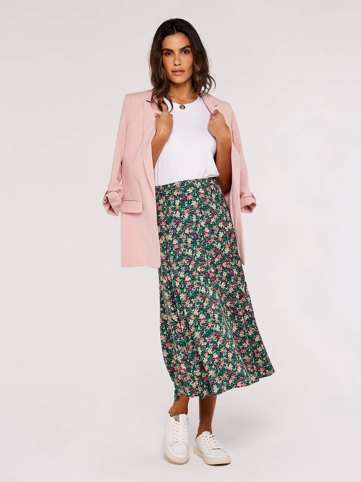 Midi skirt floral discount