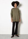 Oversized Jumper Tunic, Khaki, large