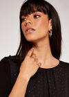 Studded Overlay Top, Black, large