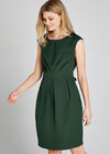 Pleat Detail Tulip Dress, Green, large