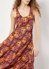 Hexagon Mandala Midi Dress, Yellow, large