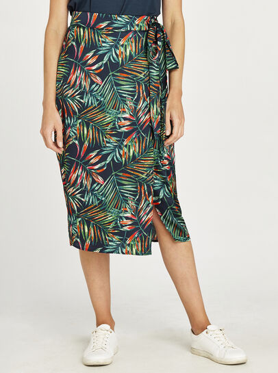 Tropical Wrap Skirt