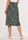 Brush Spot Wrap Skirt, Green, large