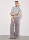 Pearl Embellished Cable Knit Jumper, Grey, large