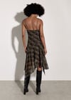 Check Mesh Cami Midi Dress, Black, large