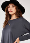 Asymmetric Hem Top, Dark Grey - Charcoal, large