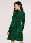 Silhouette Leaf Mini Dress, Black, large