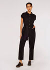 Cotton Blend Boilersuit, Black, large