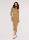 Ribbed Midi Skirt, Stone, large
