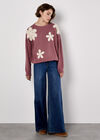 Crochet Daisies Jumper, Pink, large