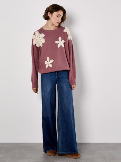 Crochet Daisies Jumper