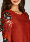 Kaleidoscope Tribal Border Dress, Red, large