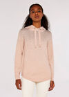 Graduating Lurex Kitted Hoodie, Pink, large