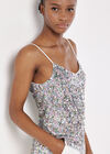 Sequin Embellished Camisole Top, Mint, large