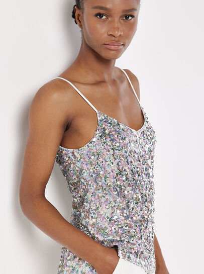 Sequin Embellished Camisole Top
