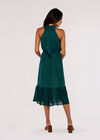 Star Jacquard Midi Dress, Green, large