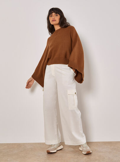 Mock Neck Cape Jumper