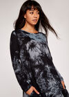Tie Dye Dress, Black, large