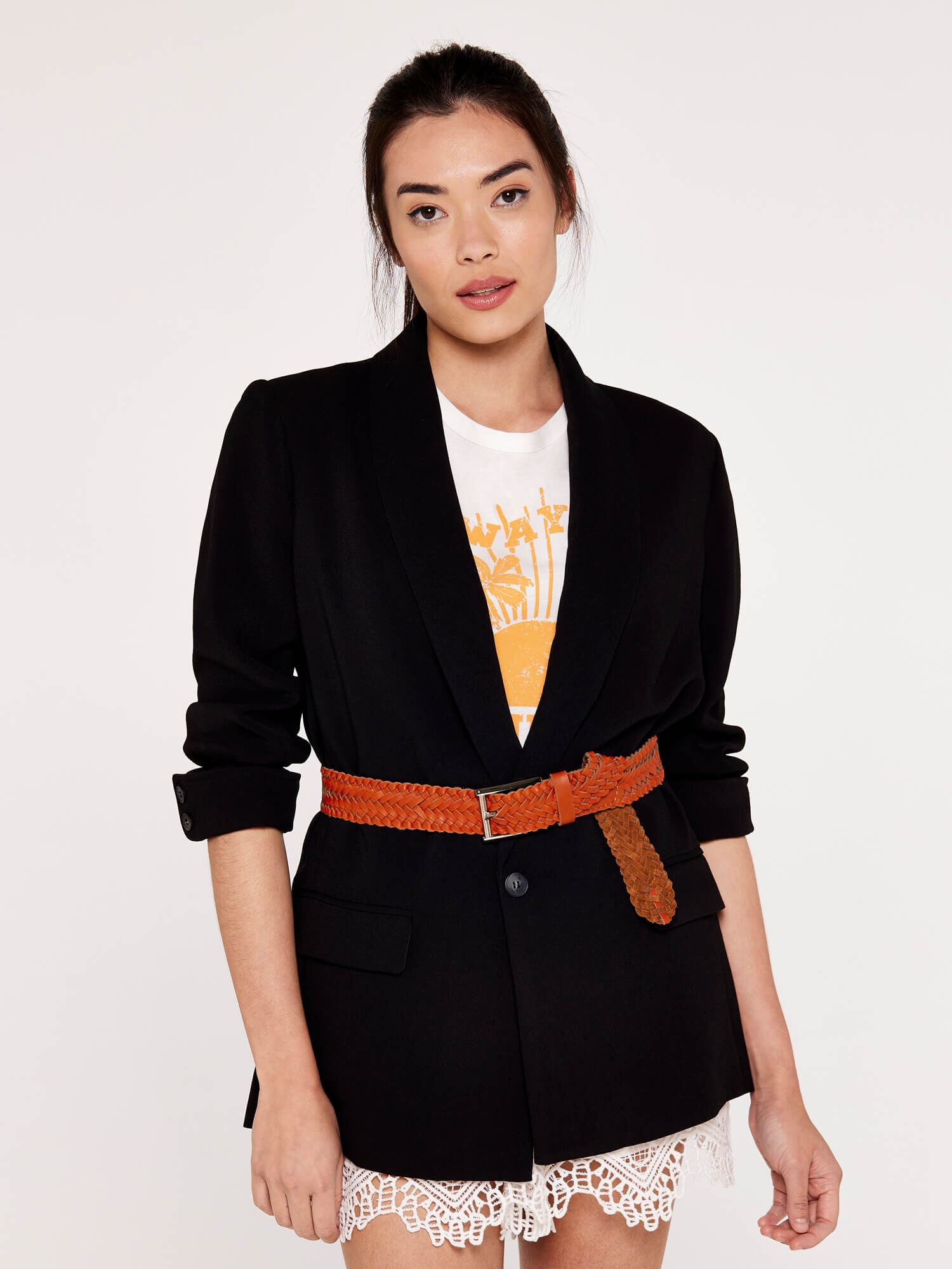 Long black boyfriend blazer clearance