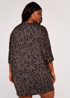 Curve Animal Dot Cocoon Dress, Dark Grey - Charcoal, large