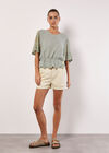 Floral Broderie Batwing Top, Mint, large
