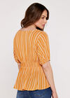 Tribal  Stripe Tunic Top, Mustard, large