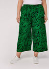 Curve Waves Waist Culottes, Green, large