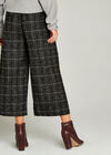 Grey Check Tweed Culottes, Grey, large