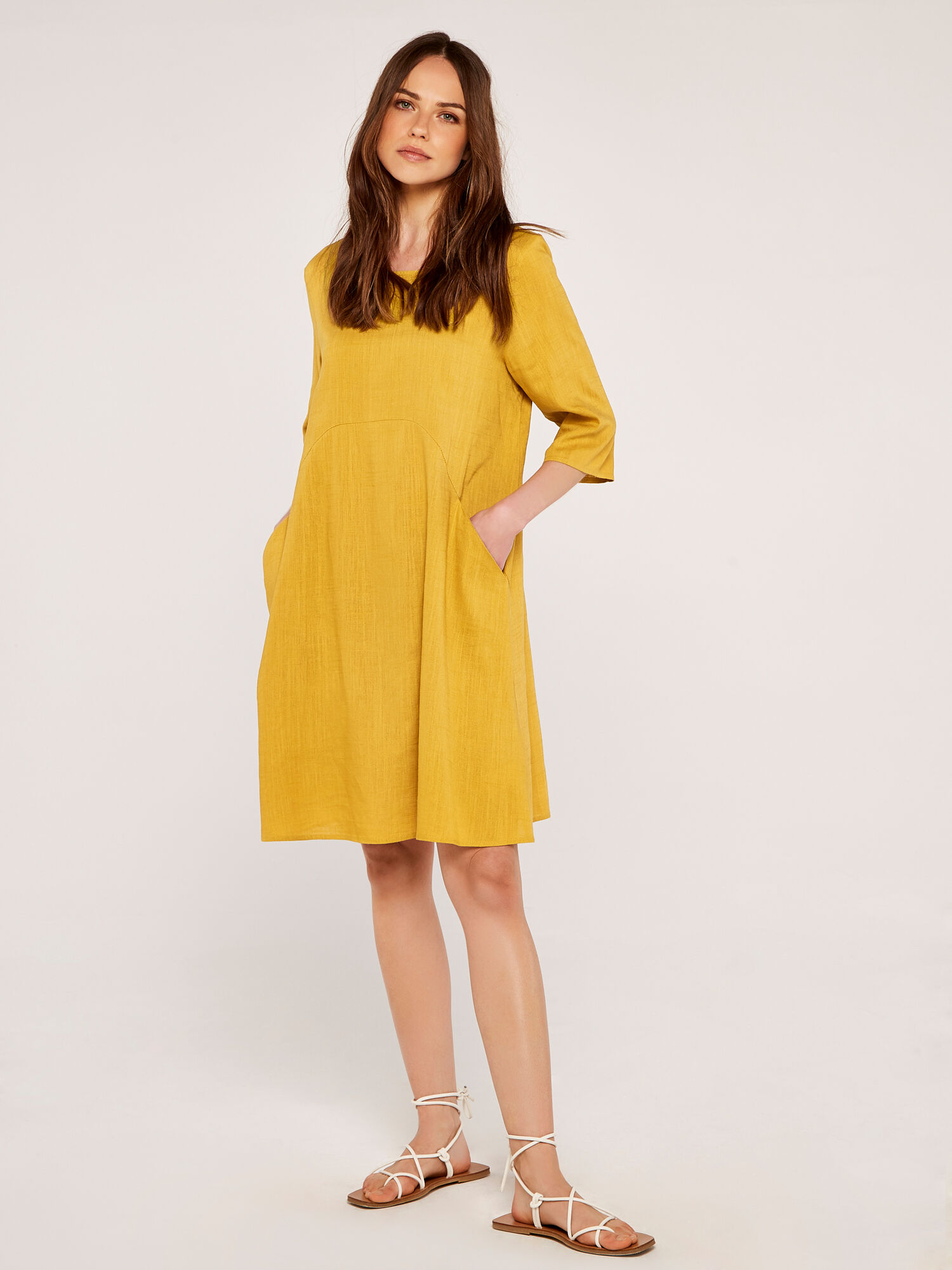 Linen dress with pockets deals