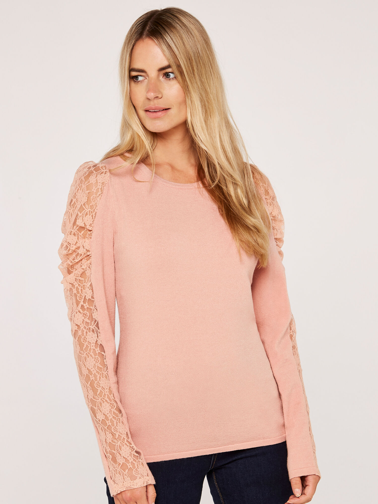Pink deals lace jumper
