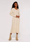 Pointelle Knitted Midi Dress, Cream, large