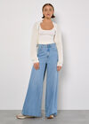 Batwing Cropped Cardigan, White, large
