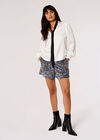 Sequin Velvet Shorts, Light Grey / Silver, large