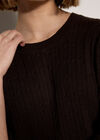 Fine Knit Cable Jumper, Brown, large
