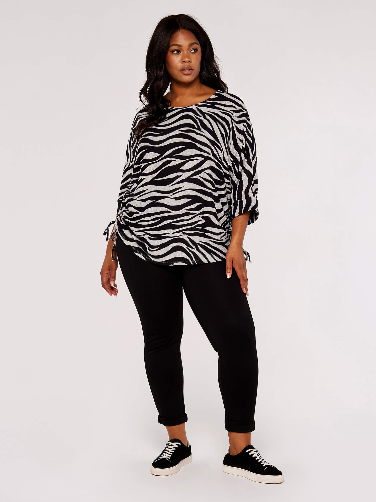 Animal print shop top