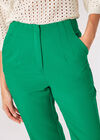 Pintuck Pleat Tailored Trousers, Green, large