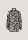 Zebra Swirl Oversized Shirt, Black, large