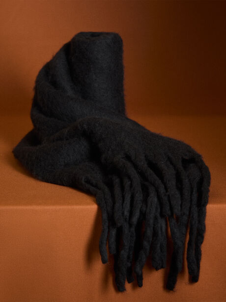 Soft Boucle Knit Scarf