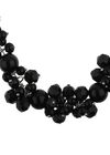 Beaded Cluster Necklace, Black, large