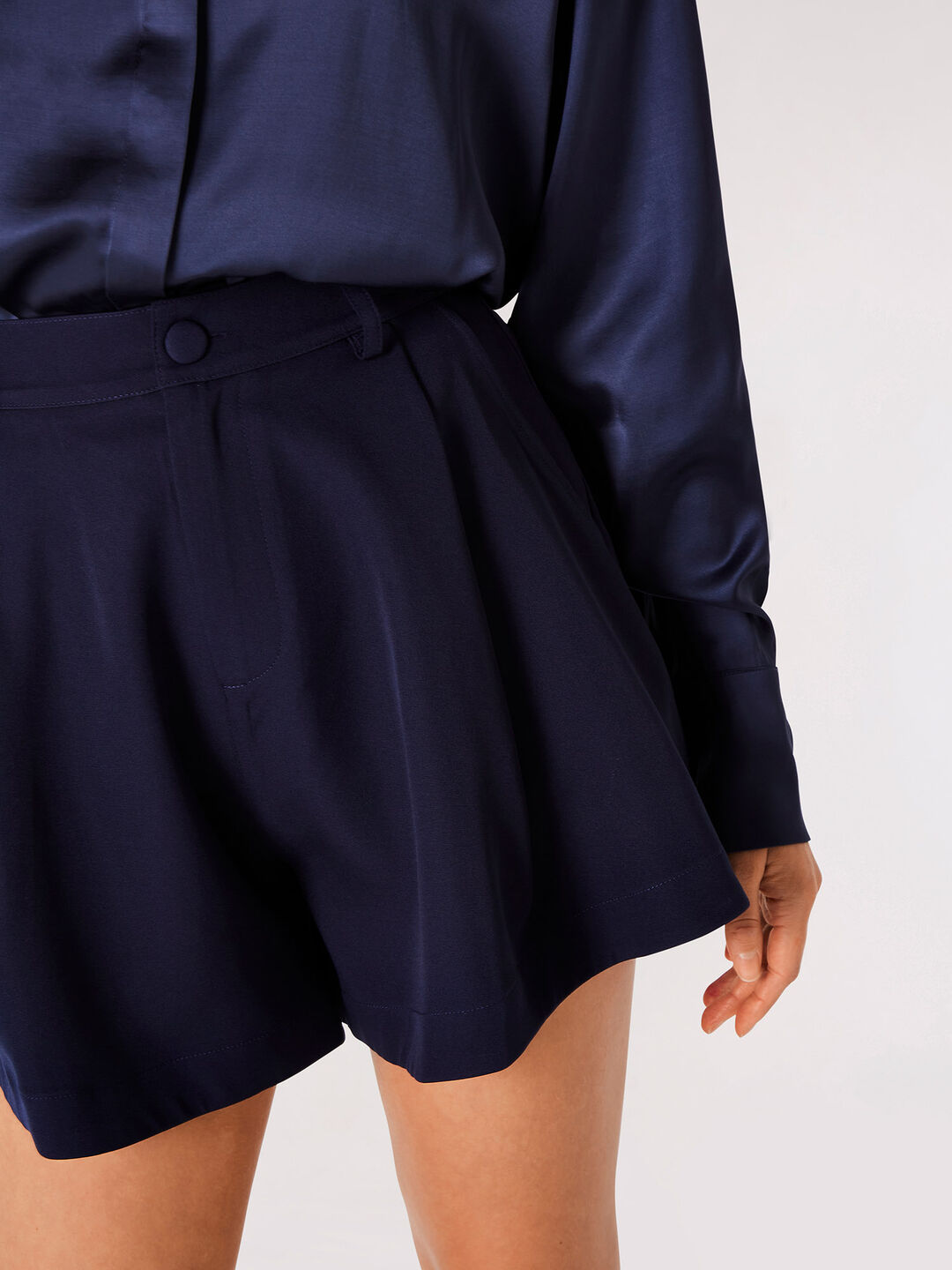 Image of Pleat Detail Tailored Shorts
