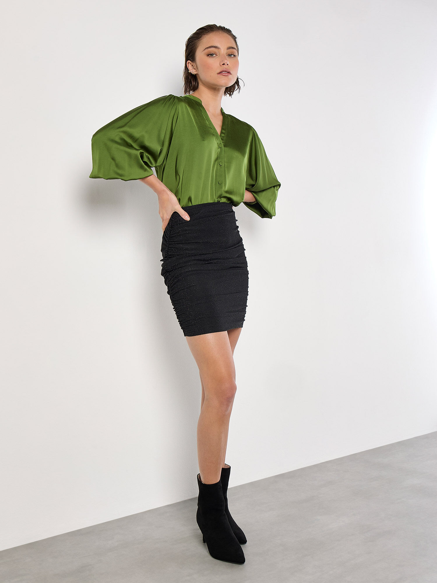 Metallic mini skirt uk outlet