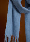 Soft Boucle Knit Scarf, Sky Blue, large