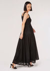 Shimmer Wrap Maxi Dress, Black, large