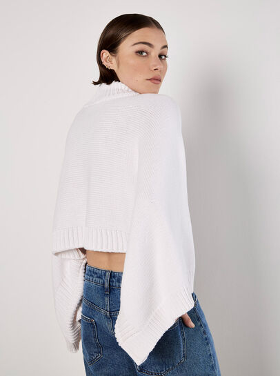 Mock Neck Cape Jumper