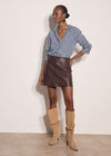 Oversized Stripe Shirt, Blue, large