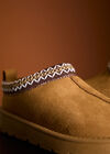 Faux Fur Lined Suede Slipper Boot, Stone, large